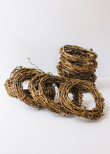 Load image into Gallery viewer, Mini Natural Grapevine Wreaths - 6"
