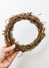 Load image into Gallery viewer, Mini Natural Grapevine Wreaths - 6"
