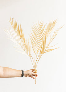 Artificial Areca Palm Leaf Plant in Beige - 29" Tall