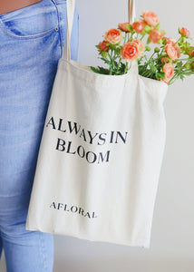 "Always in Bloom Afloral" Market Tote