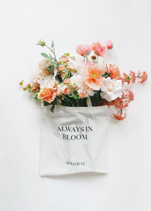 "Always in Bloom Afloral" Market Tote
