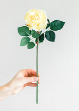 Load image into Gallery viewer, Real Touch Rose Stem in Yellow - 14" Tall
