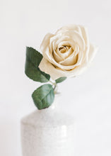 Load image into Gallery viewer, Artificial Flowers Rose in Eggshell Cream - 21.5" Tall
