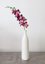 Load image into Gallery viewer, Dendrobium Silk Orchid Spray in Fuchsia Purple - 35.5" Tall
