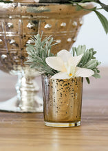 Load image into Gallery viewer, SALE - Gold Mercury Glass Votive Candle Holder - David Tutera -2.5" Tall
