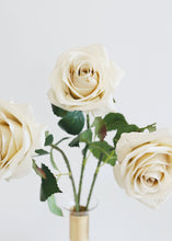 Load image into Gallery viewer, Artificial Flowers Rose in Eggshell Cream - 21.5" Tall
