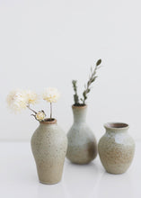 Load image into Gallery viewer, Set of 3 - Mini Glazed Stoneware Ceramic Bud Vases - 3-4" Tall
