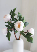 Load image into Gallery viewer, Blush Pink Silk Peony Flower Spray - 22"
