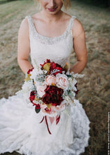 Load image into Gallery viewer, Artificial Burgundy Flower Peony Bush
