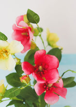 Load image into Gallery viewer, Cerise Pink Silk Chinese Hibiscus Flowers - 33" Tall
