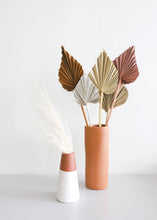 Load image into Gallery viewer, Glazed Ceramic Bud Vase in Cream and Terracotta - 6" Tall
