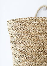 Load image into Gallery viewer, Set of 2 Woven Seagrass Wall Baskets with Handles
