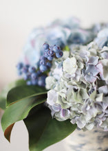 Load image into Gallery viewer, Real Touch Faux Hydrangea and Blueberry Arrangement
