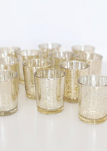 Load image into Gallery viewer, SALE - Gold Mercury Glass Votive Candle Holder - David Tutera -2.5" Tall
