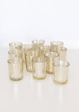 Load image into Gallery viewer, SALE - Gold Mercury Glass Votive Candle Holder - David Tutera -2.5" Tall
