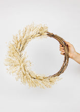 Load image into Gallery viewer, Dried Grass and Grain Hoop Grapevine Wreath - 18"
