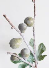 Load image into Gallery viewer, Artificial Green Fig Fruit Branch 28"
