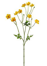 Load image into Gallery viewer, Artificial Buttercup Flowers in Yellow
