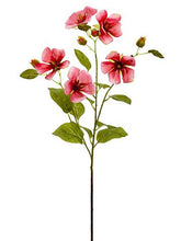 Load image into Gallery viewer, Cerise Pink Silk Chinese Hibiscus Flowers - 33" Tall
