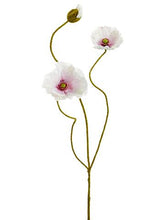 Load image into Gallery viewer, White Pink Poppy Silk Flowers
