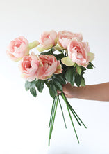 Load image into Gallery viewer, Pink Peony Silk Flower - 21" Tall
