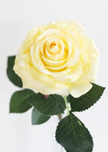 Load image into Gallery viewer, Real Touch Rose Stem in Yellow - 14" Tall
