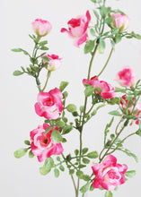 Load image into Gallery viewer, Pink Fuchsia Fake Mini Roses - 26.5" Tall
