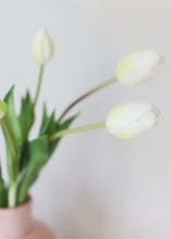 Load image into Gallery viewer, Artificial Real Touch Bundle of Cream Tulips - 18" Tall
