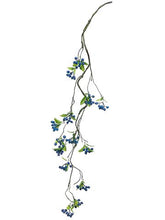 Load image into Gallery viewer, Blue Artificial Berries Vine - 39"

