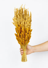 Load image into Gallery viewer, Golden Orange Yellow Dried Grasses Bouquet - 19" Tall
