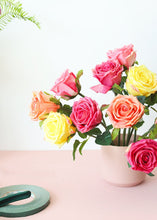 Load image into Gallery viewer, Yellow Fake Real Touch Rose Bundle

