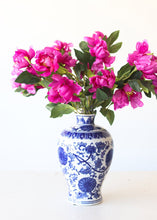 Load image into Gallery viewer, Ceramic Ginger Jar Vase in Blue and White - 10.5" Tall
