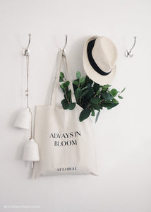 "Always in Bloom Afloral" Market Tote