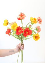 Load image into Gallery viewer, Real Touch Poppy Fake Flowers in Coral
