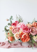 Load image into Gallery viewer, Dark Coral Orange Fake  Garden Peony - 6" Bloom
