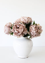 Load image into Gallery viewer, Silk Flower Peony in Taupe Mauve - 18.5" Tall
