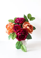 Load image into Gallery viewer, Fuchsia Faux Artificial Peony Flower
