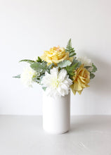 Load image into Gallery viewer, White Dahlia Silk Flower Stem - 19" Tall
