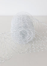 Load image into Gallery viewer, Chicken Wire Floral Netting in White - 4" Wide x 9'

