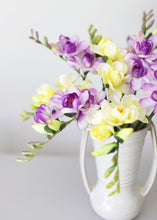 Load image into Gallery viewer, Violet Purple Freesia Artificial Flowers 22"
