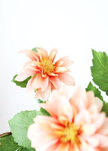 Load image into Gallery viewer, Pink Coral Fake Dahlia Flowers
