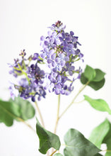 Load image into Gallery viewer, Violet Blue Artificial Lilac Flowers - 35&quot;

