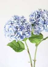 Load image into Gallery viewer, Light Blue Silk Hydrangea Flower
