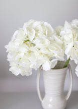Load image into Gallery viewer, White Hydrangea Flower Pick - 14.5" Tall x 8.5" Wide
