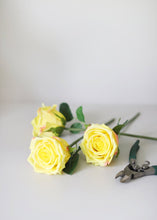 Load image into Gallery viewer, Yellow Fake Real Touch Rose Bundle
