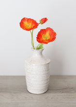 Load image into Gallery viewer, Distressed White Ceramic Hari Vase - 6.25" Tall
