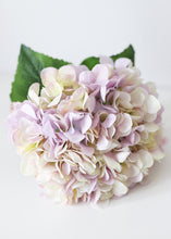 Load image into Gallery viewer, Fake Hydrangea Bundle in Pastel Lavender - 13.5"
