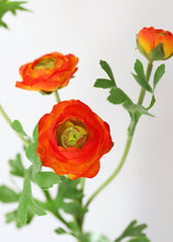Load image into Gallery viewer, Fake Baby Ranunculus Flowers in Orange
