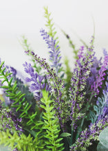 Load image into Gallery viewer, Purple Lavender and Herbs Silk Flower Bouquet
