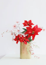 Load image into Gallery viewer, Indoor/Outdoor Water Resistant Artificial Poinsettia Bush in Red
